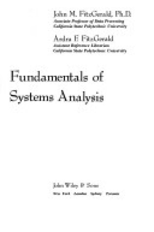 Cover of Fundamentals of Systems Analysis