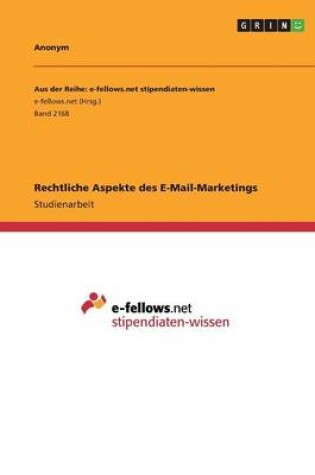 Cover of Rechtliche Aspekte des E-Mail-Marketings