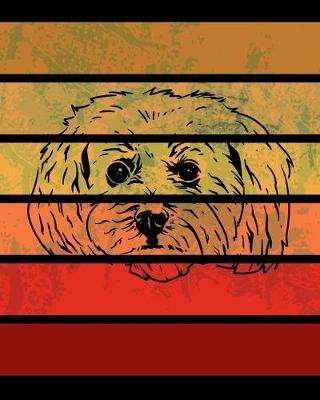 Book cover for Maltipoo Retro Stripes Notebook