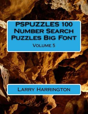 Book cover for PSPUZZLES 100 Number Search Puzzles Big Font Volume 5