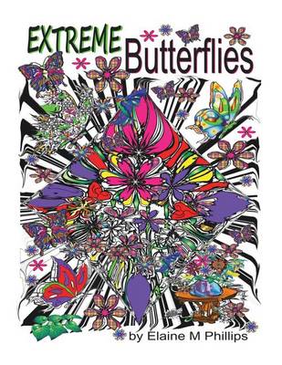 Book cover for Extreme Butterflies Colouring Book