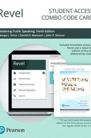 Cover of Revel for Mastering Public Speaking -- Combo Access Card