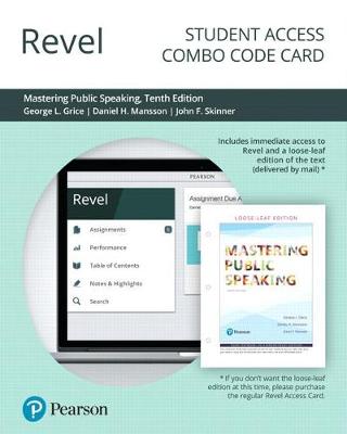 Book cover for Revel for Mastering Public Speaking -- Combo Access Card