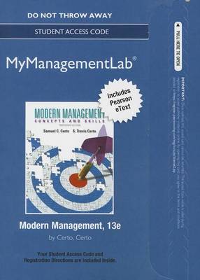 Book cover for NEW MyLab Management with Pearson eText -- Access Card -- for Modern Management