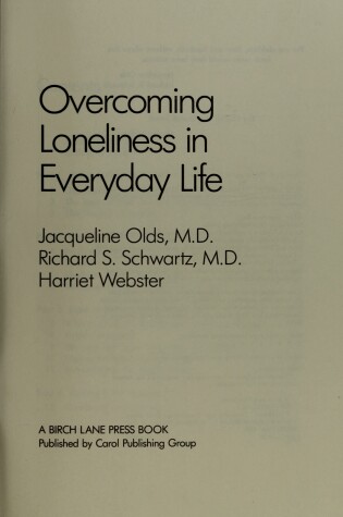 Cover of Overcoming Loneliness in Everyday Life