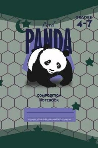 Cover of Lord Panda Primary Composition 4-7 Notebook, 102 Sheets, 6 x 9 Inch Olive Green Cover