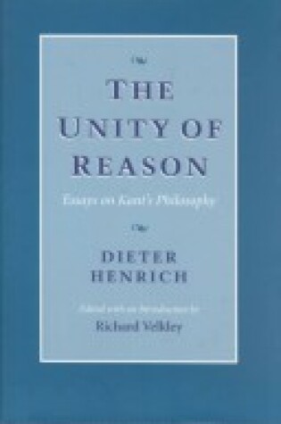 Cover of The Unity of Reason