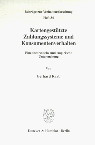 Cover of Kartengestutzte Zahlungssysteme Und Konsumentenverhalten