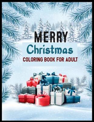 Book cover for Merry christmas coloring book for adult