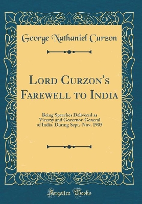 Book cover for Lord Curzon's Farewell to India