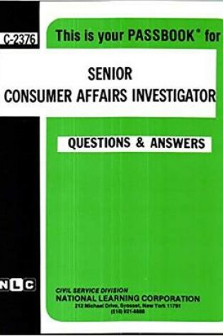 Cover of Senior Consumer Affairs Investigator