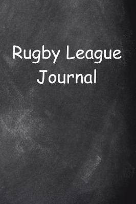 Book cover for Rugby League Journal Chalkboard Design