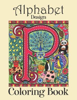 Book cover for Alphabet Design Coloring Book