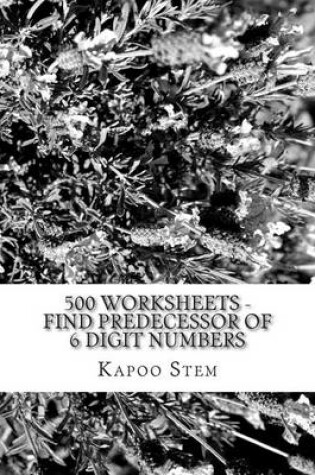 Cover of 500 Worksheets - Find Predecessor of 6 Digit Numbers
