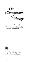 Cover of Phenomenon of Money