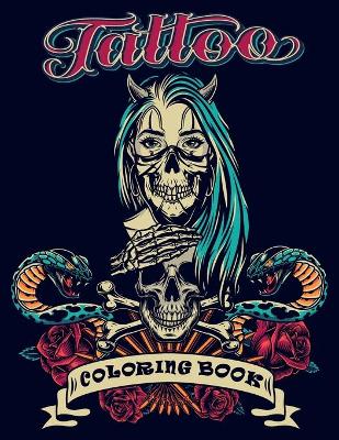 Book cover for Tattoo Coloring Book