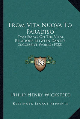 Book cover for From Vita Nuova to Paradiso