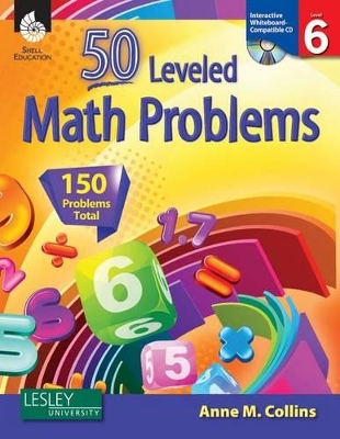 Book cover for 50 Leveled Math Problems Level 6