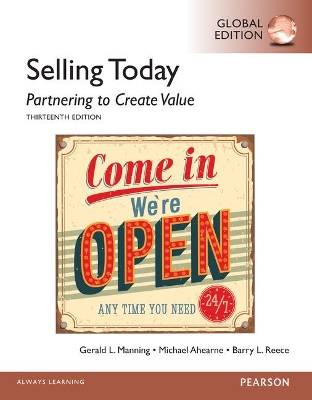 Book cover for Selling Today: Partnering to Create Value, Global Edition