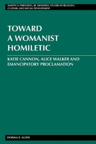 Cover of Toward a Womanist Homiletic