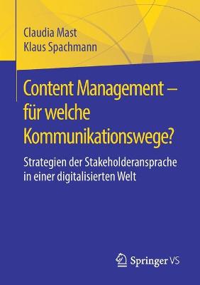 Book cover for Content Management – für welche Kommunikationswege?