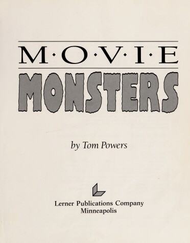 Book cover for Movie Monsters