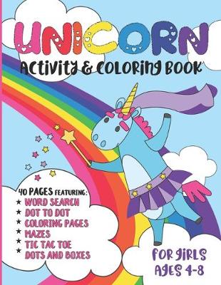 Book cover for Unicorn Activity and Coloring Book