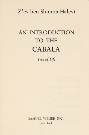 Cover of Introduction to the Cabala