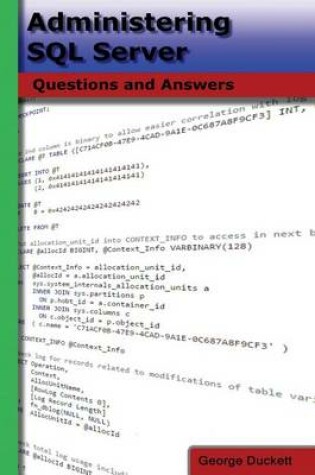 Cover of Administering SQL Server