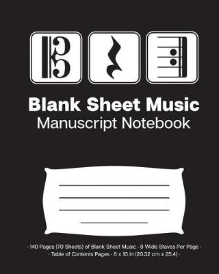 Cover of Alto Clef Blank Sheet Music Manuscript Notebook