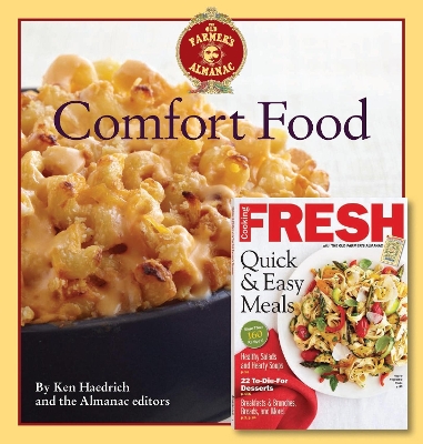 Book cover for The Old Farmer's Almanac Comfort Food & Cooking Fresh Bookazine