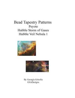 Book cover for Bead Tapestry Patterns Peyote Hubble Storm of Gases Hubble Veil Nebula 1