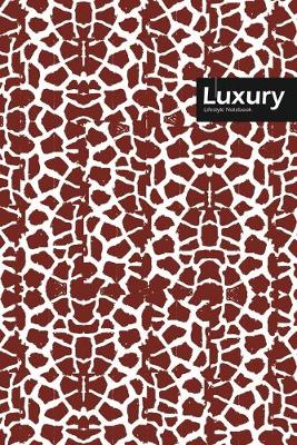 Book cover for Luxury Lifestyle, Animal Print, Write-in Notebook, Dotted Lines, Wide Ruled, Medium Size 6 x 9 Inch, 288 Pages (Coffee)