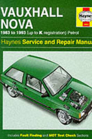 Cover of Vauxhall Nova Service and Repair Manual