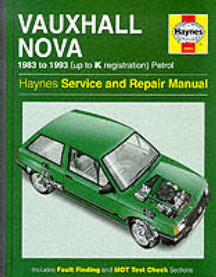 Book cover for Vauxhall Nova Service and Repair Manual