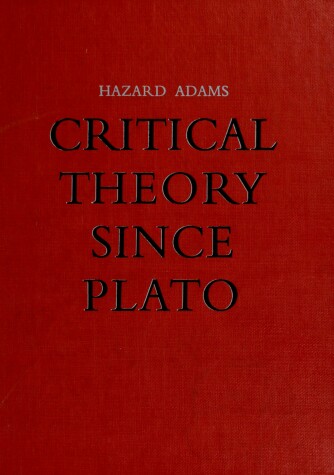 Book cover for Adams Critical Theory since Plato