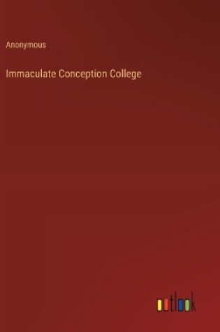 Cover of Immaculate Conception College