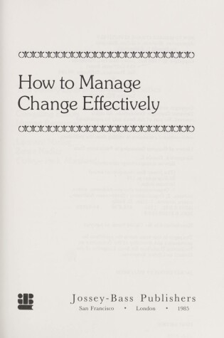 Cover of How to Manage Change Effectively
