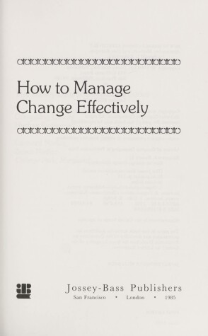Book cover for How to Manage Change Effectively