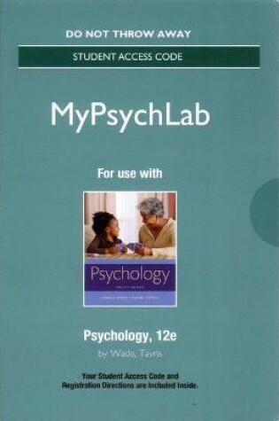 Cover of NEW MyLab Psychology  without Pearson eText -- Standalone Access Card -- for Psychology