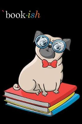 Book cover for Bullet Journal Notebook for Dog Lovers Pug Sitting on Books