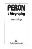 Book cover for Peron: a Biography