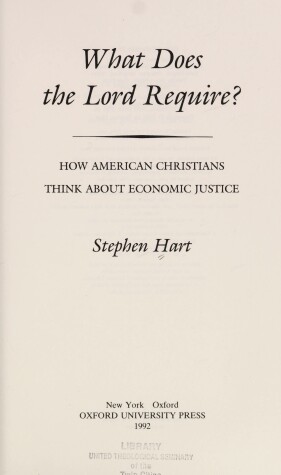 Book cover for What Does the Lord Require?