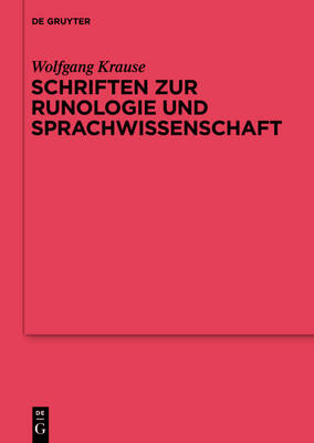 Cover of Schriften Zur Runologie Und Sprachwissenschaft