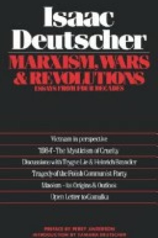 Cover of Marxism, Wars and Revolutions