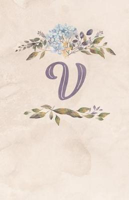 Book cover for Vintage Floral Monogram Journal - V