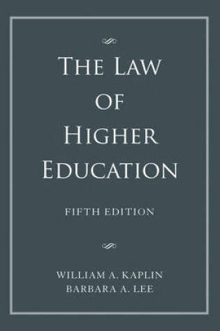 Cover of The Law of Higher Education, 2 Volume Set