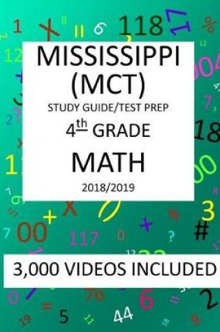 Cover of 4th Grade MISSISSIPPI MCT TEST, 2019 MATH, Test Prep