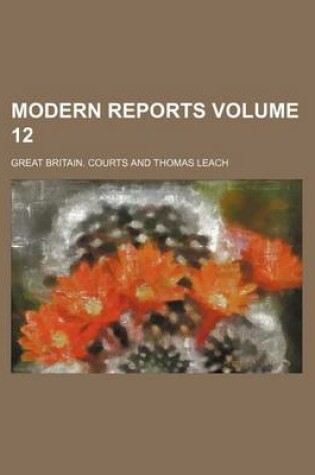 Cover of Modern Reports Volume 12