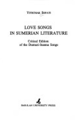 Cover of Love Songs in Sumerian Literature